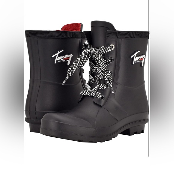 Tommy Hilfiger Shoes - Tommy Hilfiger Womens Tamar Rain Booties Wellies Black 7m
